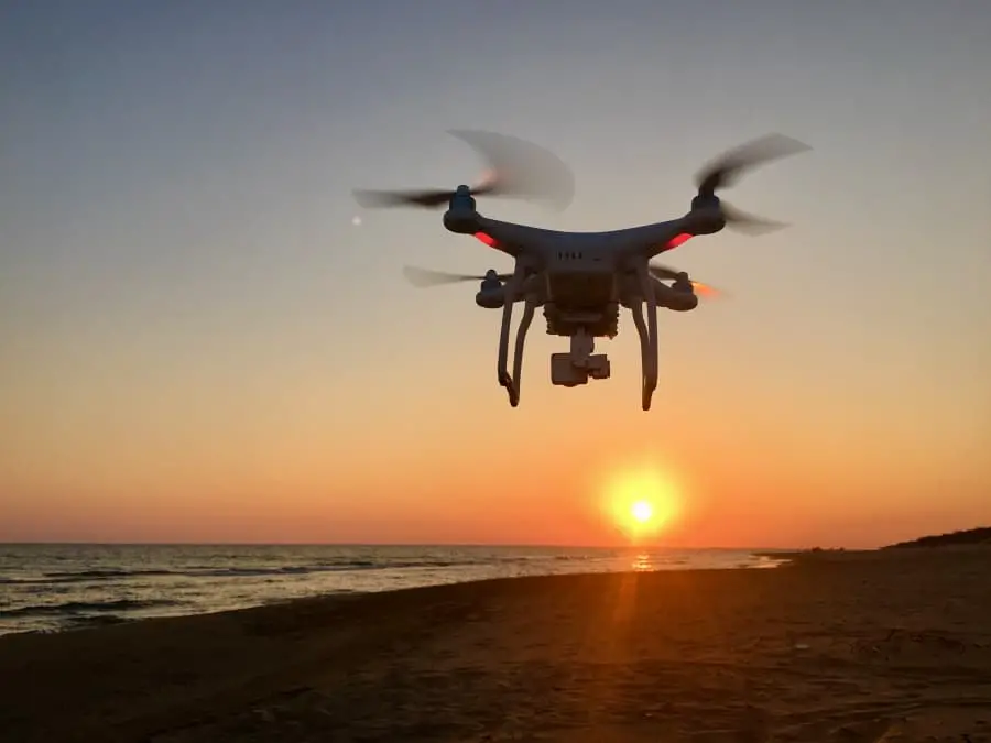 Drone at beach 