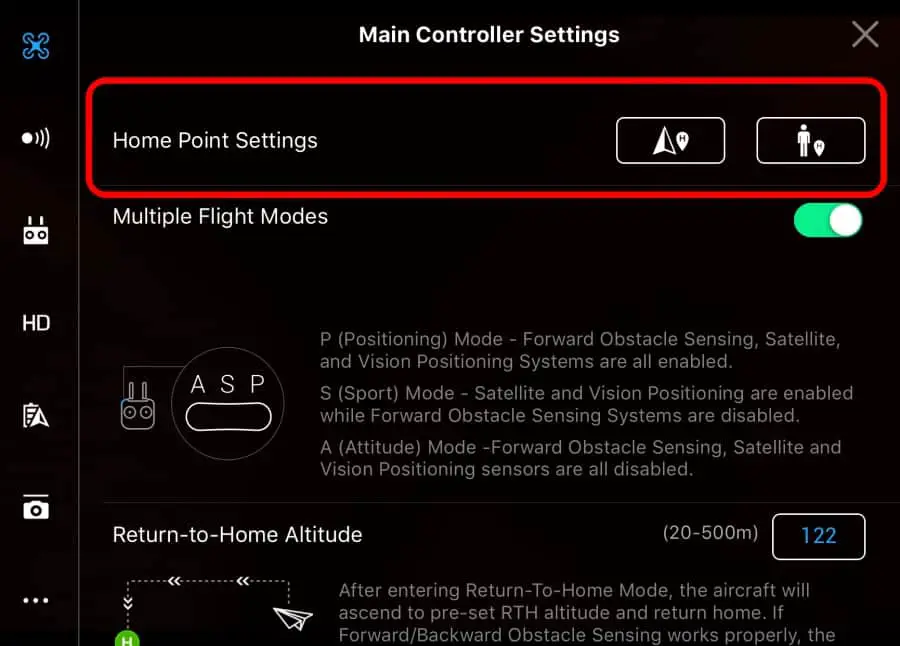 home point settings